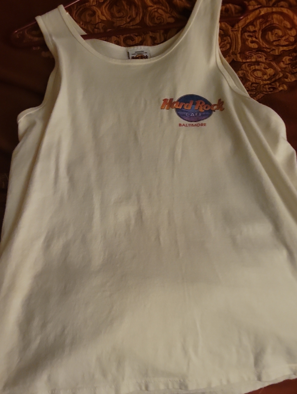 Hard Rock Cafe Baltimore Cream Tank with Small Logo